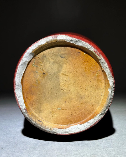 古玩陶瓷鈞紅釉羅漢瓶真品鑒賞圖