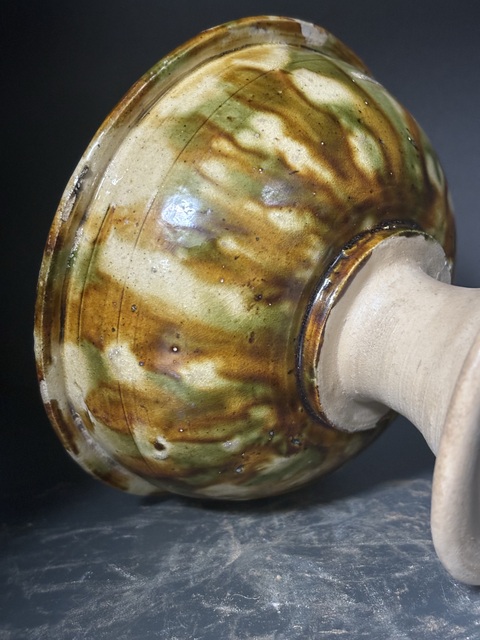 古玩陶瓷唐·三彩豆真品鑒賞圖