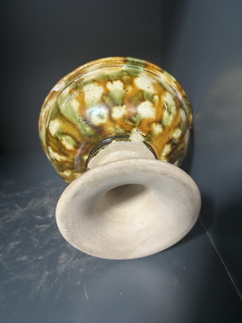 古玩陶瓷唐·三彩豆真品鑒賞圖