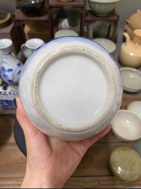 古玩陶瓷青花人物故事紋蓋罐真品鑒賞圖