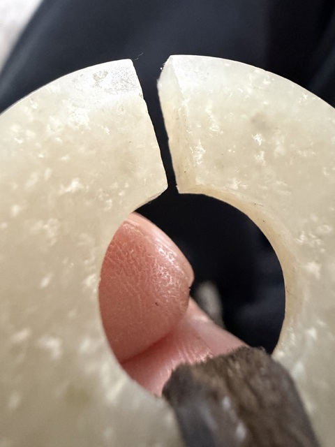 古玩玉器岫玉玉玦真品鑒賞圖