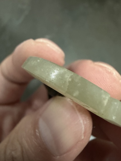 古玩玉器岫玉玉玦真品鑒賞圖