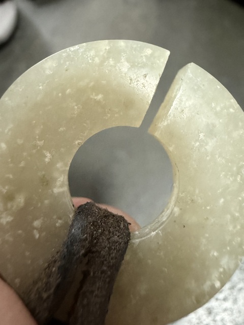 古玩玉器岫玉玉玦真品鑒賞圖