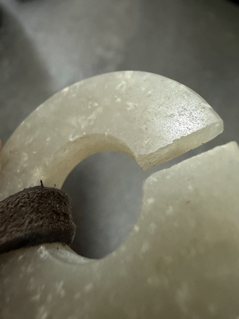 古玩玉器岫玉玉玦真品鑒賞圖