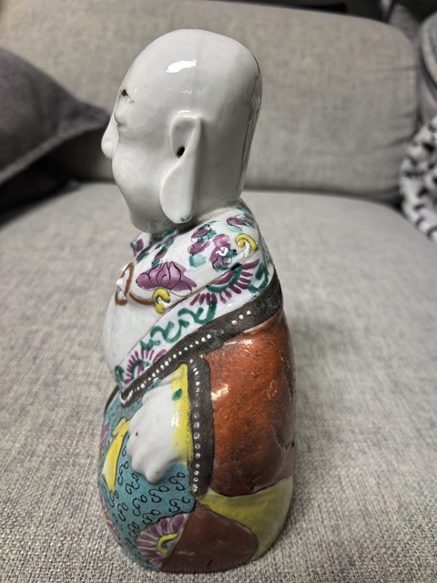 古玩陶瓷粉彩彌勒真品鑒賞圖