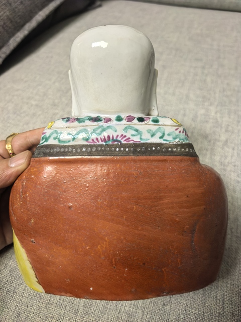 古玩陶瓷粉彩彌勒真品鑒賞圖