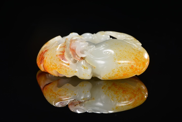 古玩玉器福壽墜真品鑒賞圖