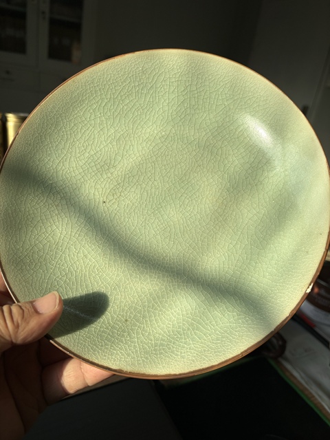 古玩陶瓷青釉臥足盤拍賣，當前價格18866元