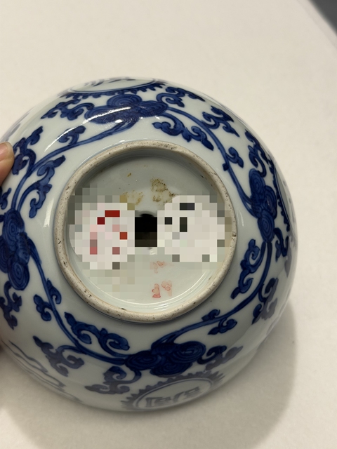 古玩陶瓷人物紋青花孔明碗真品鑒賞圖