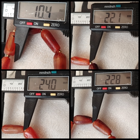 古玩玉器天然紅瑪瑙珠串真品鑒賞圖