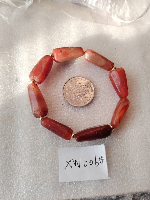 古玩玉器天然紅瑪瑙珠串真品鑒賞圖