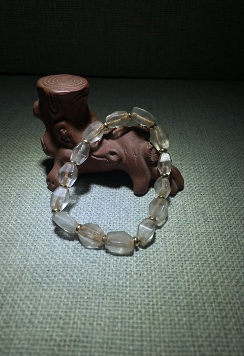 古玩玉器清代.天然水晶珠串拍賣，當前價格500元