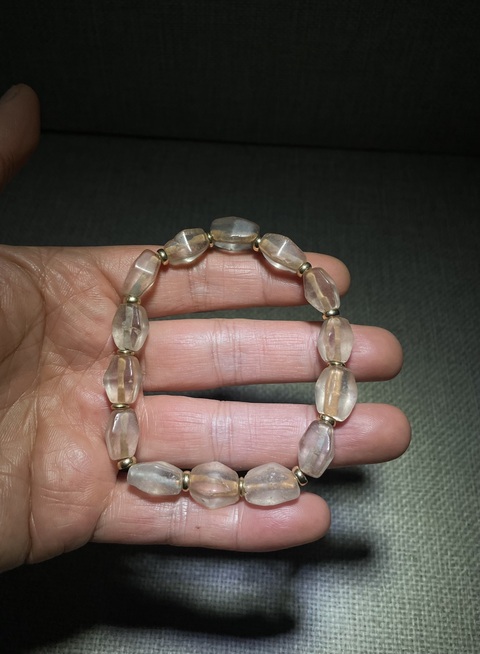 古玩玉器清代.天然水晶珠串拍賣，當前價格500元