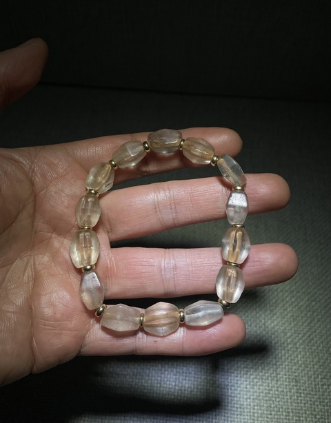 古玩玉器清代.天然水晶珠串拍賣，當前價格500元