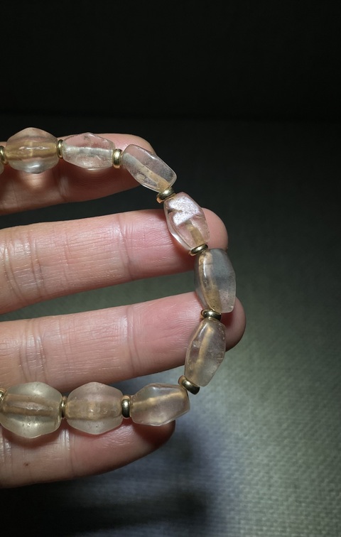 古玩玉器清代.天然水晶珠串拍賣，當前價格500元