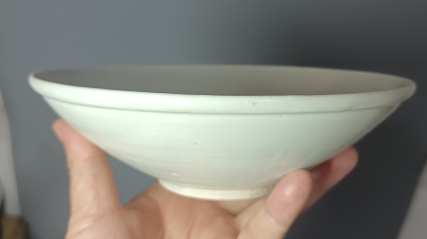 古玩陶瓷北宋景德鎮仿邢窯白釉唇口碗拍賣，當前價格1500元