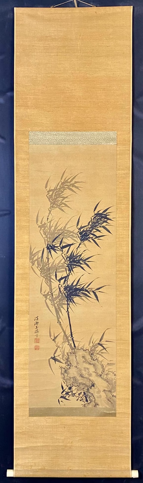 古玩字畫竹石真品鑒賞圖