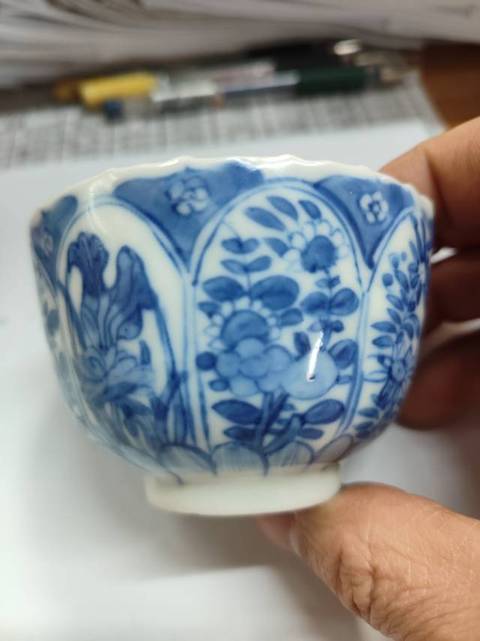 古玩陶瓷青花杯拍賣，當前價格2200元