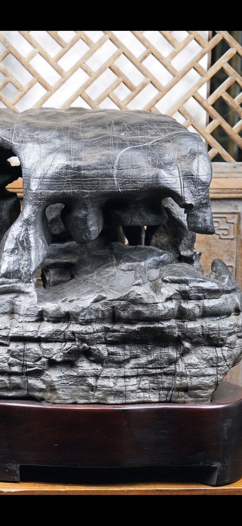 古玩雜項靈璧石真品鑒賞圖