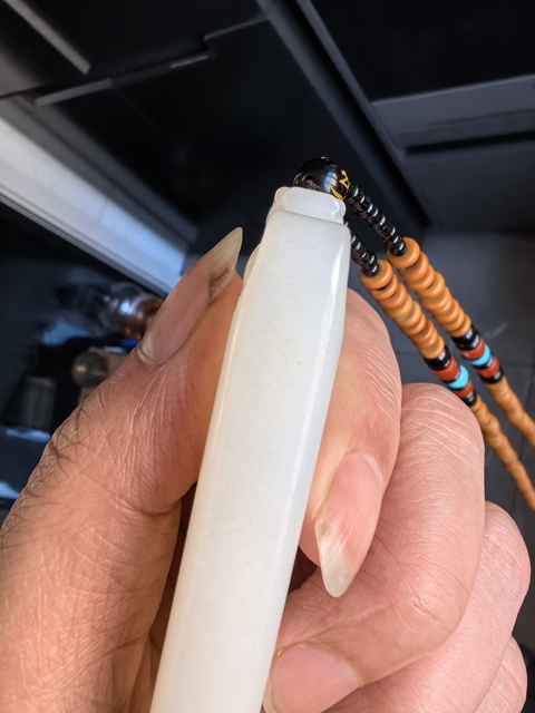 古玩玉器現(xiàn)代新疆和田料玉牌真品鑒賞圖