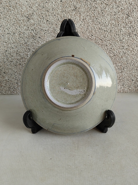 古玩陶瓷清中期魚紋青花盤拍賣，當(dāng)前價(jià)格580元