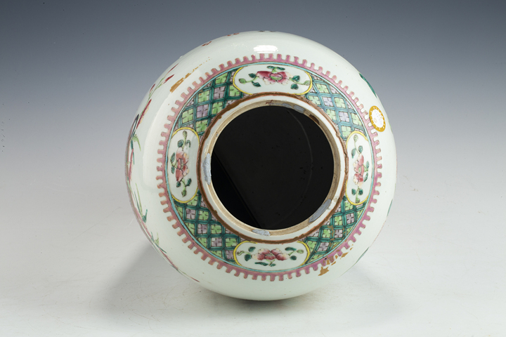 古玩陶瓷清晚·粉彩清供詩文冬瓜罐拍賣，當前價格2232元