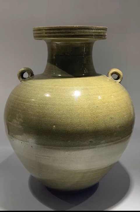 古玩陶瓷雙系盤(pán)口瓶真品鑒賞圖