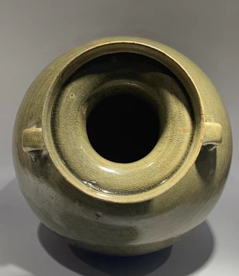 古玩陶瓷雙系盤(pán)口瓶真品鑒賞圖