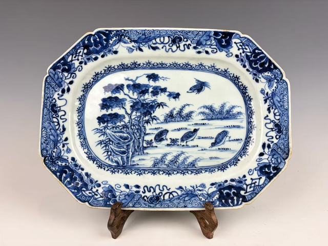 古玩陶瓷清乾隆.青花安居樂業大盤拍賣，當前價格897元