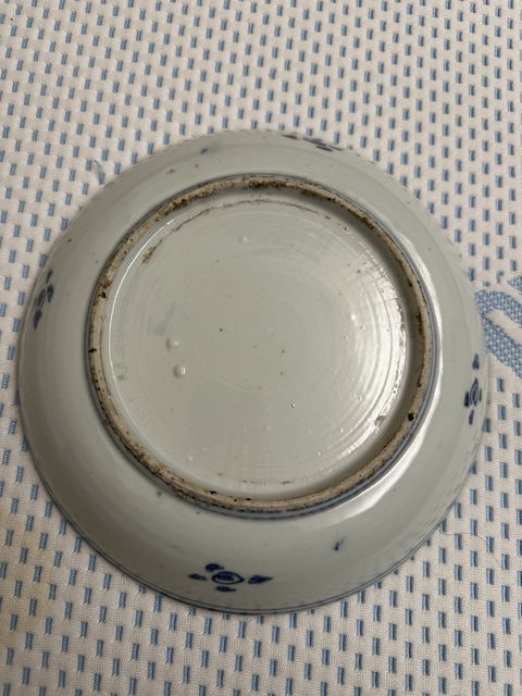 古玩陶瓷龍紋鹿紋青花盤真品鑒賞圖