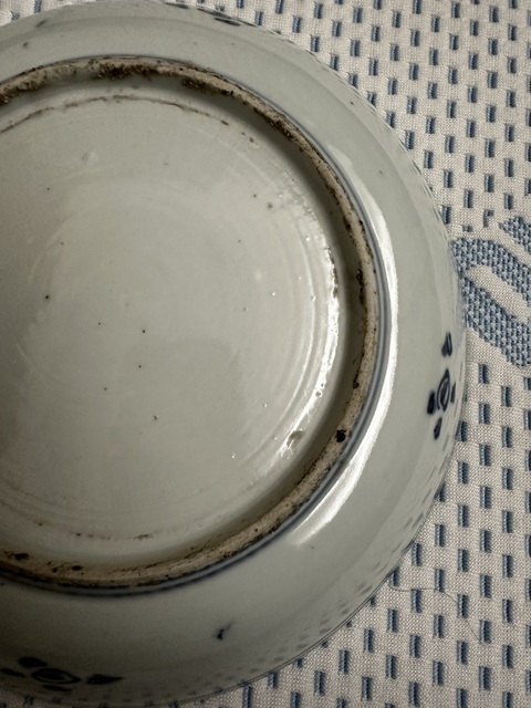 古玩陶瓷龍紋鹿紋青花盤真品鑒賞圖