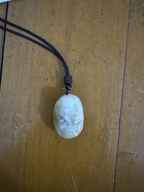 古玩玉器和田玉雕“財神掛件”真品鑒賞圖