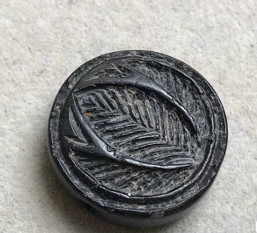 古玩玉器地方料葉形印真品鑒賞圖