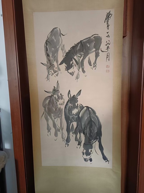 古玩字畫群驢真品鑒賞圖