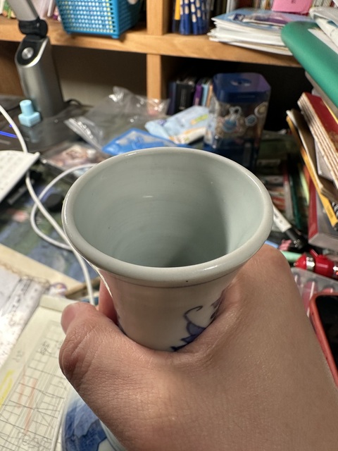 古玩陶瓷青花人物故事紋撇口瓶，疑似復窯真品鑒賞圖