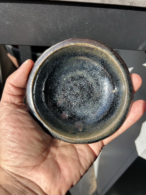 古玩陶瓷宋金耀州窯銀油滴筆洗（油滴）拍賣，當前價格598元