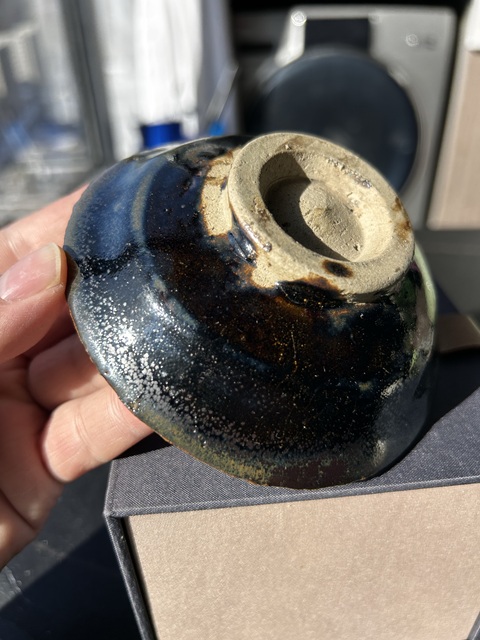 古玩陶瓷宋金耀州窯銀油滴筆洗（油滴）拍賣，當前價格598元