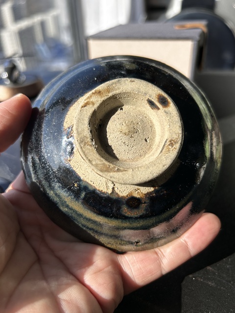 古玩陶瓷宋金耀州窯銀油滴筆洗（油滴）拍賣，當前價格598元