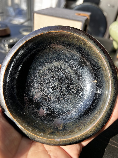 古玩陶瓷宋金耀州窯銀油滴筆洗（油滴）拍賣，當前價格598元