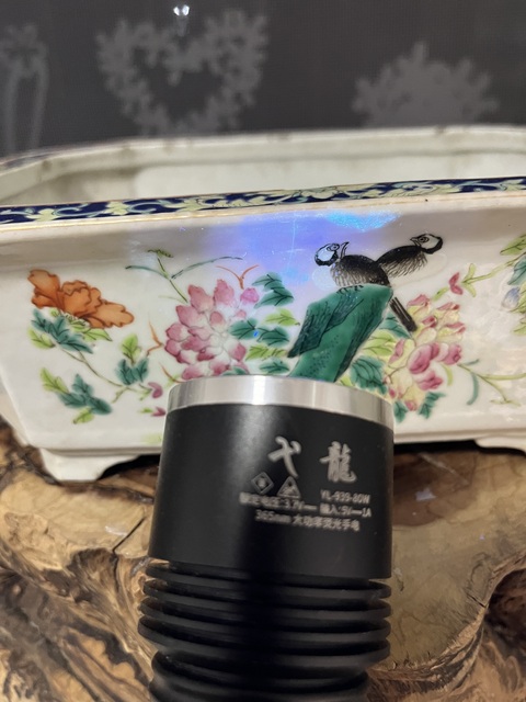 古玩陶瓷粉彩花鳥紋水仙盆拍賣，當前價格3999元