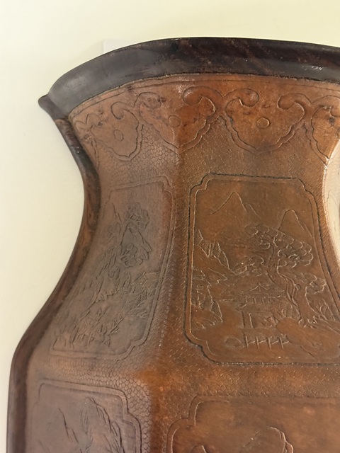 古玩雜項范模葫蘆壁瓶真品鑒賞圖