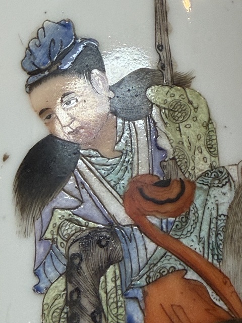 古玩陶瓷民國(guó) 粉彩人物故事圖瓶真品鑒賞圖