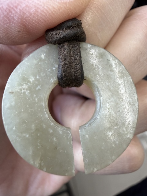 古玩玉器和田玉雕“素紋玦”真品鑒賞圖