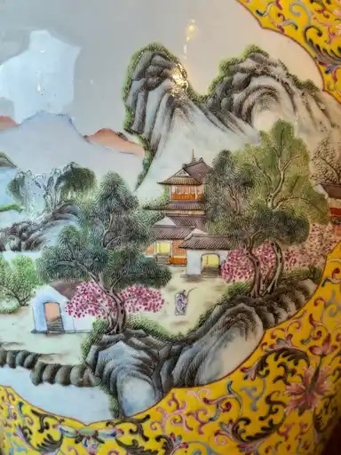 古玩陶瓷粉彩尊真品鑒賞圖