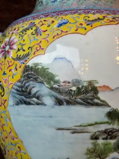 古玩陶瓷粉彩尊真品鑒賞圖