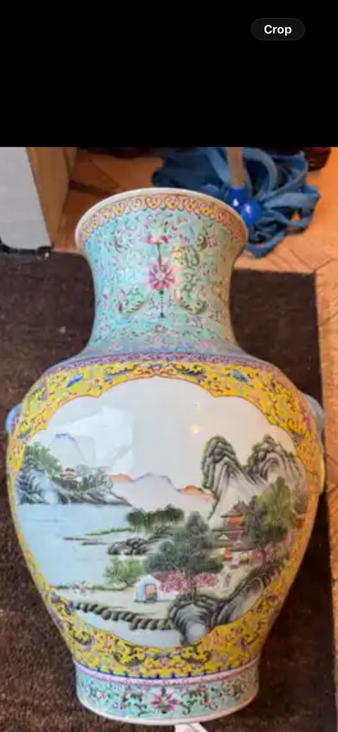 古玩陶瓷粉彩尊真品鑒賞圖