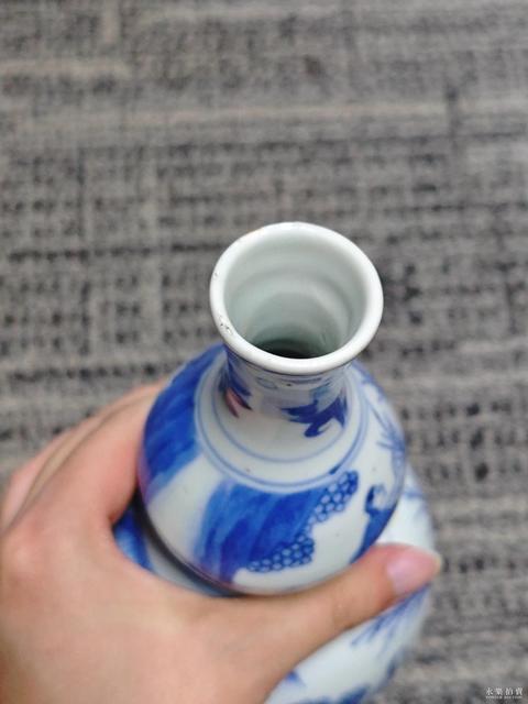 古玩陶瓷明代崇禎葫蘆瓶真品鑒賞圖