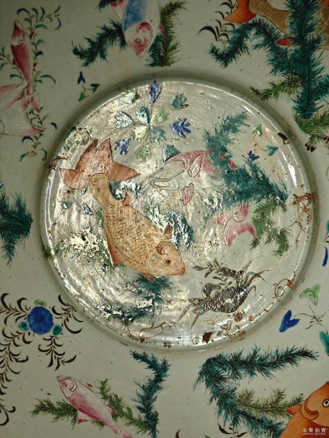 古玩陶瓷雍乾彩繪缸真品鑒賞圖