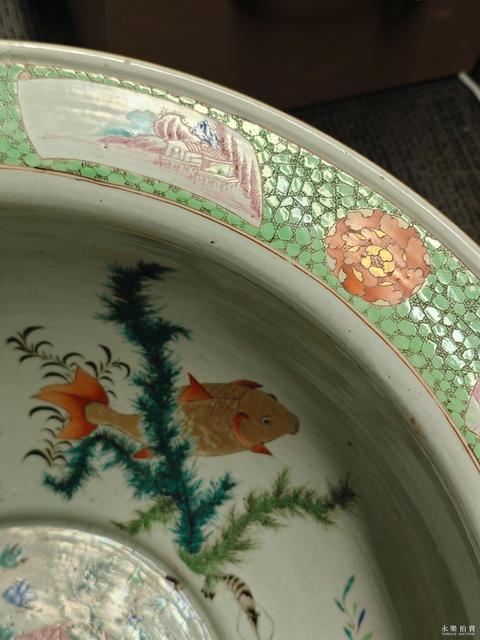 古玩陶瓷雍乾彩繪缸真品鑒賞圖