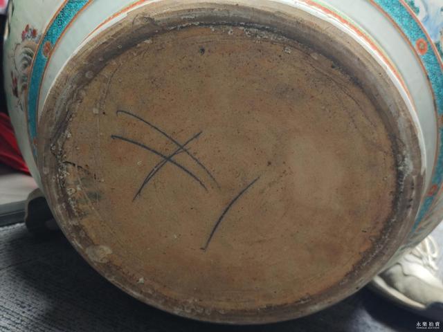 古玩陶瓷雍乾彩繪缸真品鑒賞圖